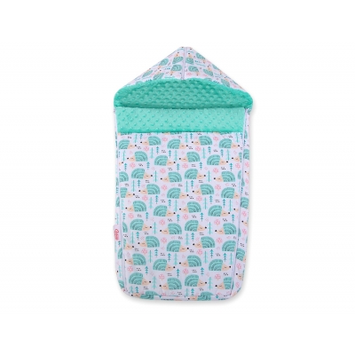 Kinderwagenschlafsack - Igel mint