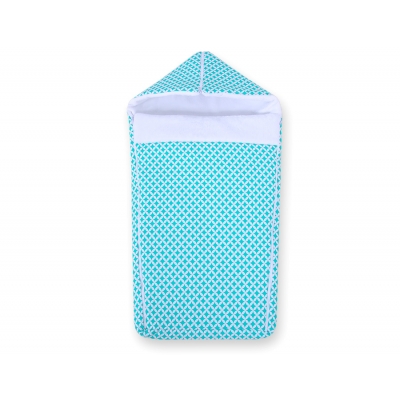 Kinderwagenschlafsack - Minze-Blumenmuster