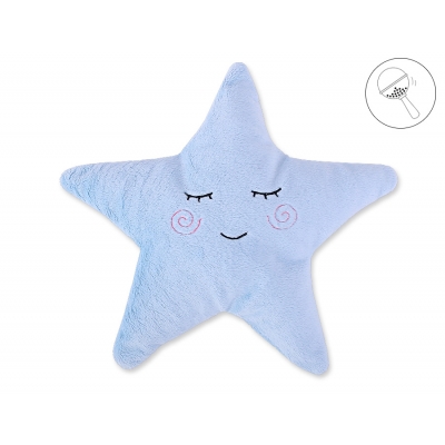 Kissen LITTLE STAR mit Rassel - blau