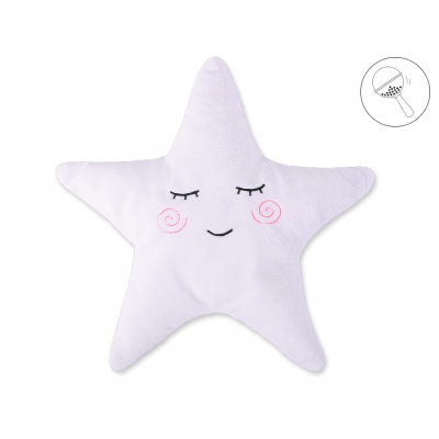 Kissen LITTLE STAR mit Rassel - weiß