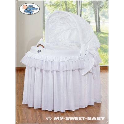 Komplett Stubenwagen mit Haube - Little Prince/Princess weiß