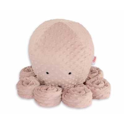 Kuscheltier Oktopus groß - altrosa - Polka Dot Minky