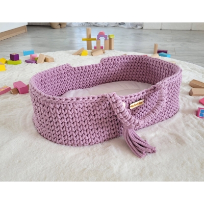 Moseskorb füe Puppen - Puppenträger - lavendel