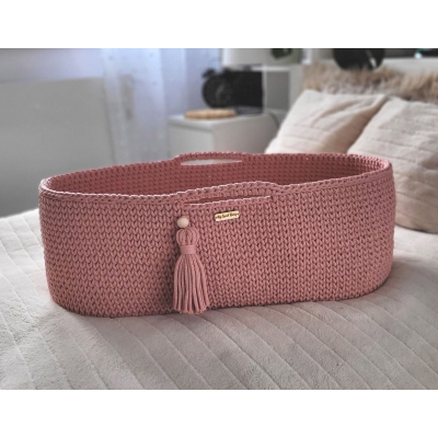 Moseskorb Boho Handmade - blush