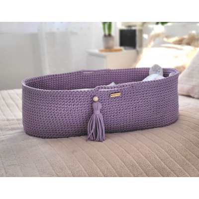 Moseskorb Boho Handmade - lila