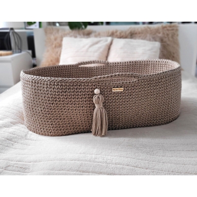 Moseskorb Boho Handmade - sand