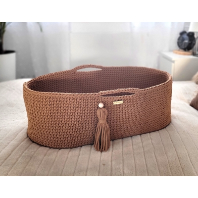 Moseskorb Handmade Boho - caramel