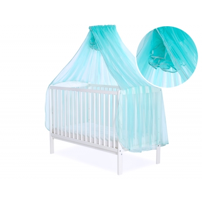 Moskitonetz für Babybett aus Chiffon - minze