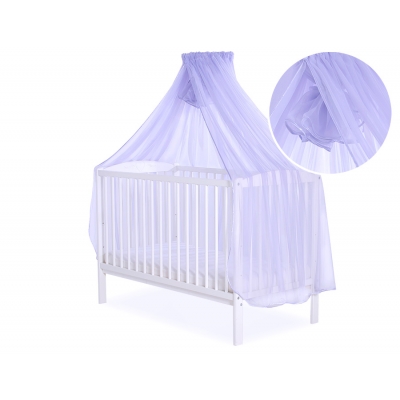 Moskitonetz für Babybett Chiffon - lila