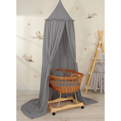 Graphit Betthimmel Musselin 260cm