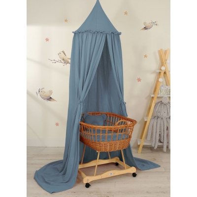Betthimmel aus 100% Musselin Baumwolle