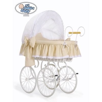 Stubenwagen Baby Retro Christina Weiße Weide
