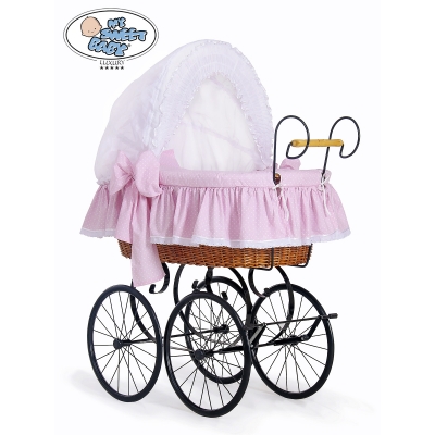 Nostalgiestubenwagen Chrstine - Weiß - rosa My Sweet Baby