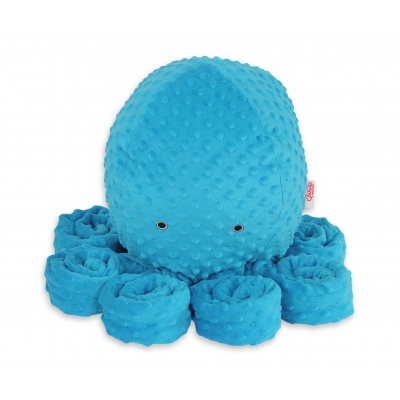 Oktopus Plüschtier groß - Türkis - Polka Dot Minky