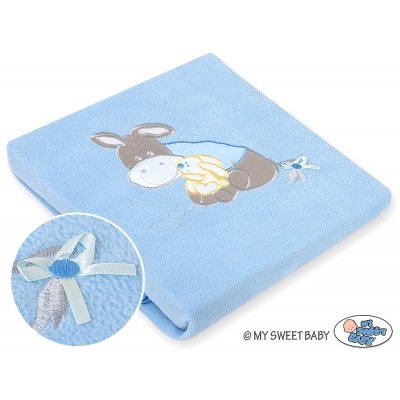 Polar Fleece Babydecke - Donkey Luca blau