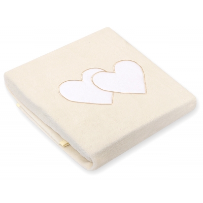 Polar Fleece Babydecke für Baby- Hängende Herzen creme