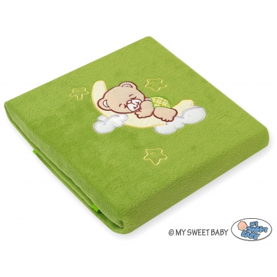 Polar Fleece Babydecke - Gute Nacht grün