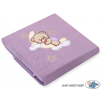 Polar Fleece Babydecke - Gute Nacht lila