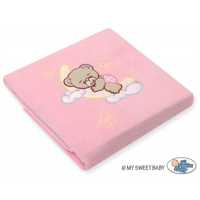 Polar Fleece Babydecke - Gute Nacht rosa