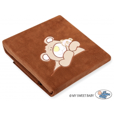 Polar Fleece Babydecke - Teddy Bär Barnaba braun