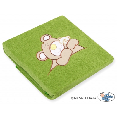 Polar Fleece Babydecke - Teddy Bär Barnaba grün