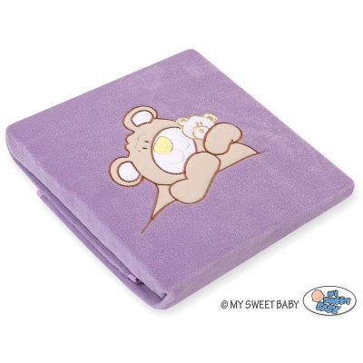 Polar Fleece Babydecke - Teddy Bär Barnaba lila