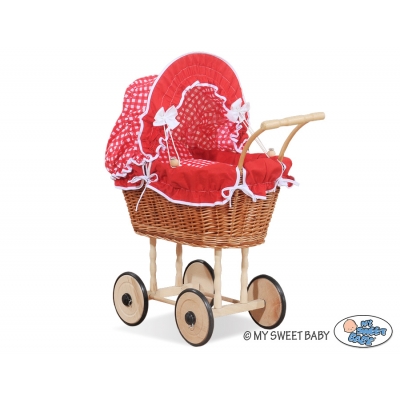 Puppenwagen Geflochten  aus Rattan