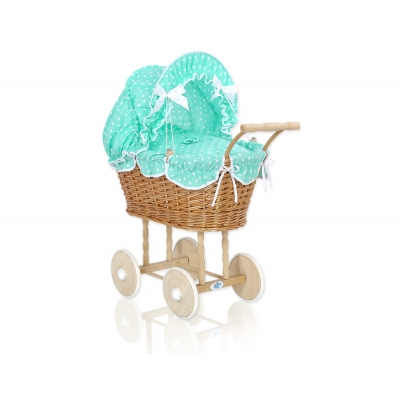 Handgeflochten Puppenwagen