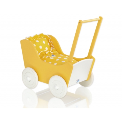 Puppenwagen Mila Gelb Weiß 145026-737