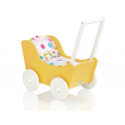 Puppenwagen Mila Gelb Weiß 145027-548