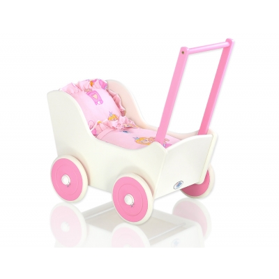Puppenwagen Mila Weiß Fuchsie 55025-558