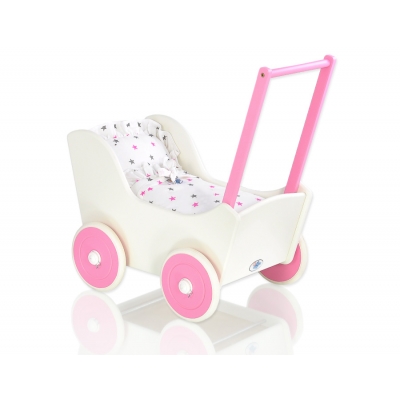 Puppenwagen Mila Weiß Fuchsie 55025-622