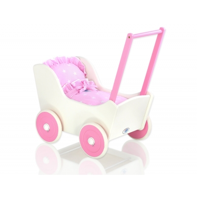 Puppenwagen Mila Weiß Fuchsie 55025-719