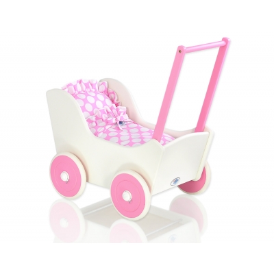 Puppenwagen Mila Weiß Fuchsie 55025-768