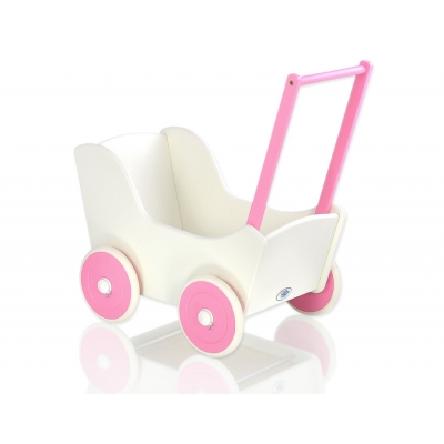 Puppenwagen Mila Weiß Fuchsie 55025