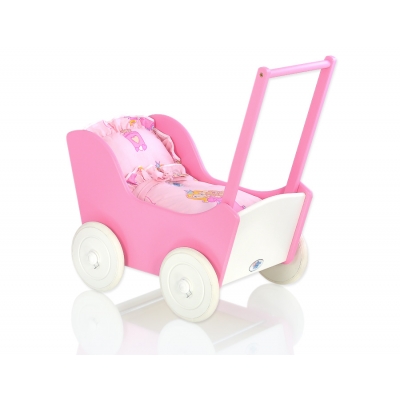 Puppenwagen Mila Weiß Fuchsie 55026-558