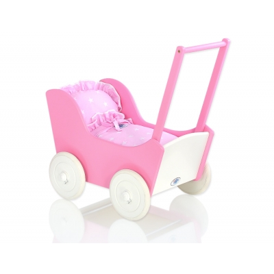 Puppenwagen Mila Weiß Fuchsie 55026-719