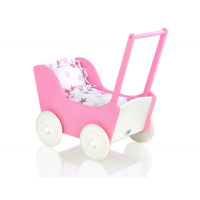 Puppenwagen Mila Weiß Fuchsie 55026-764