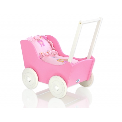 Puppenwagen Mila Weiß Fuchsie 55027-558