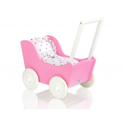 Puppenwagen Mila Weiß Fuchsie 55027-622