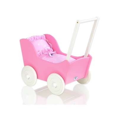 Puppenwagen Mila Weiß Fuchsie 55027-719