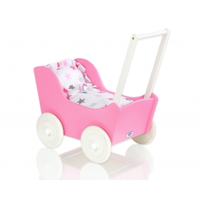 Puppenwagen Mila Weiß Fuchsie 55027-764