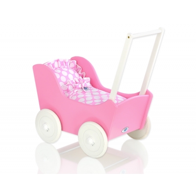 Puppenwagen Mila Weiß Fuchsie 55027-768