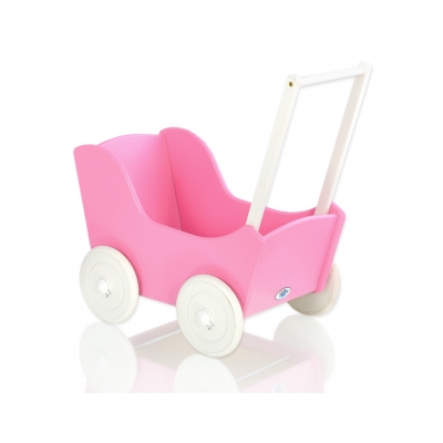 Puppenwagen Mila Weiß Fuchsie 55027