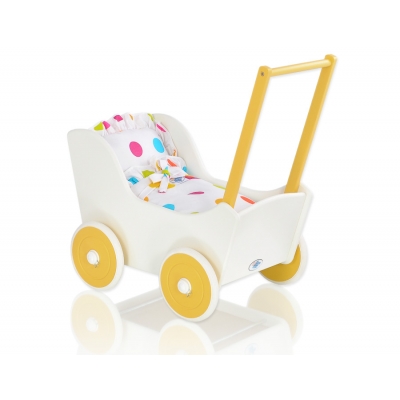 Puppenwagen Mila Weiß Gelb 145025-548