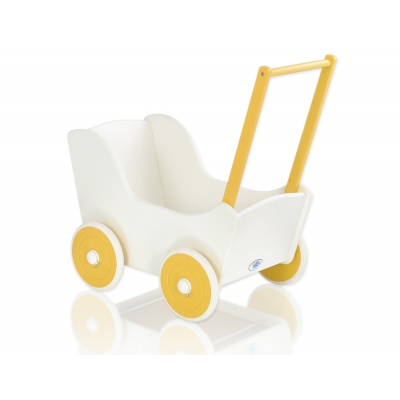 Puppenwagen Mila Weiß Gelb 145025