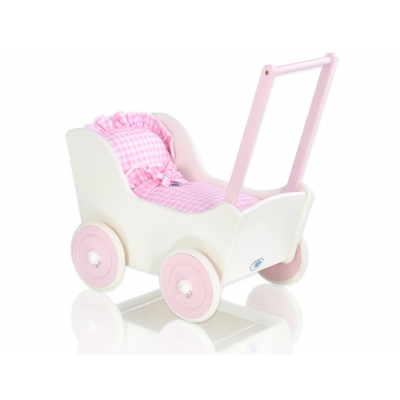 Puppenwagen Mila Weiß Rosa 85025-384