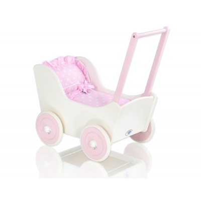 Holz Puppenwagen ab 1 jahr - mit Bettset
