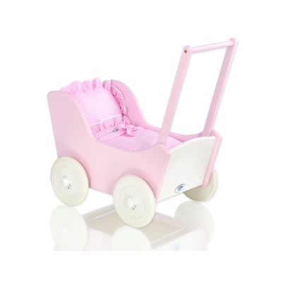 Puppenwagen Mila Weiß Rosa 85026-530
