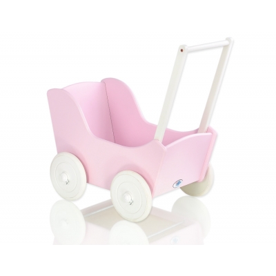 Puppenwagen Mila Weiß Rosa 85027